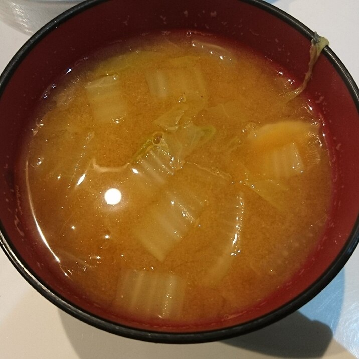 白菜のぽかぽか味噌汁☆